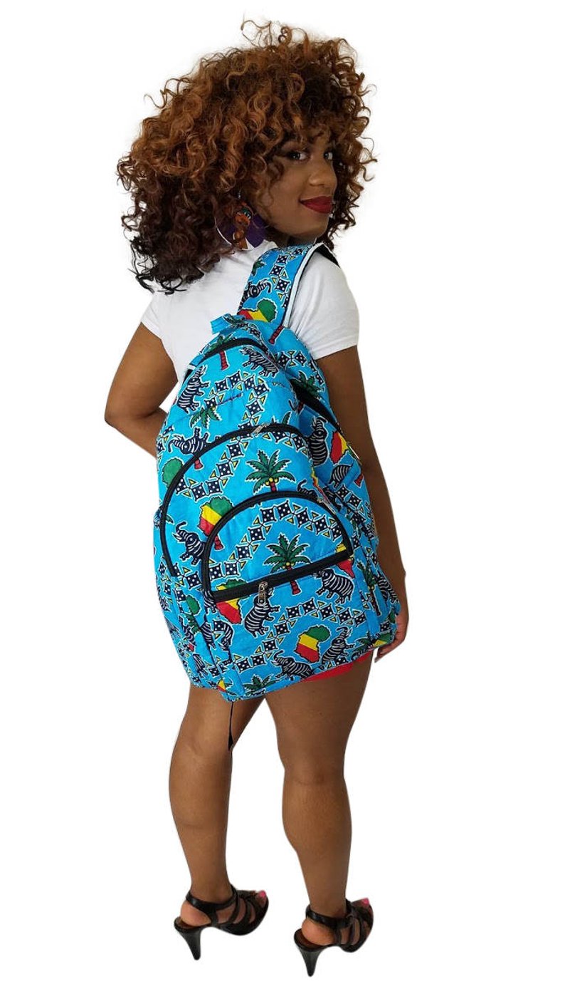 African Print Dumebi Back Pack - Oludan