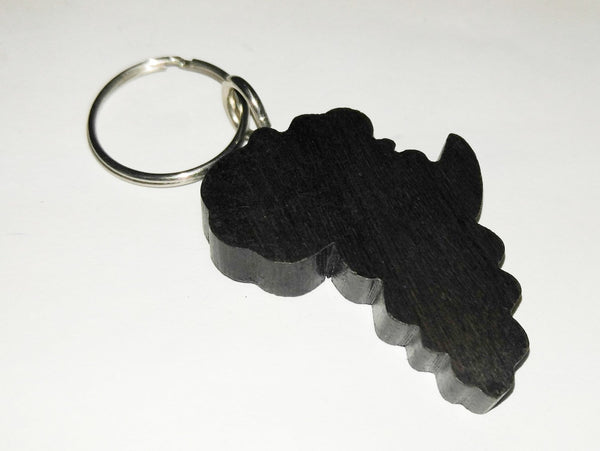 Africa Shaped Key Chain (Black) - Oludan