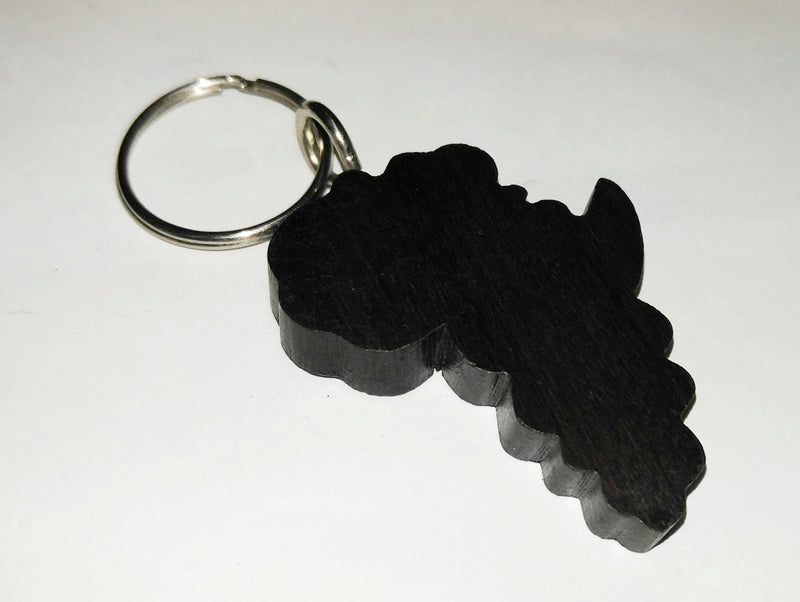 Africa Shaped Key Chain (Black) - Oludan