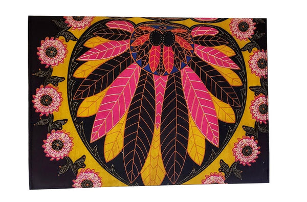 African Print Cappuccino Envelope Clutch - Oludan