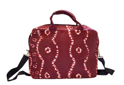 Adire African Laptop Bag (Maroon/White) - Oludan