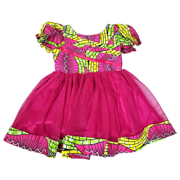 Arosa African Print Midi Dress For Girls - Oludan