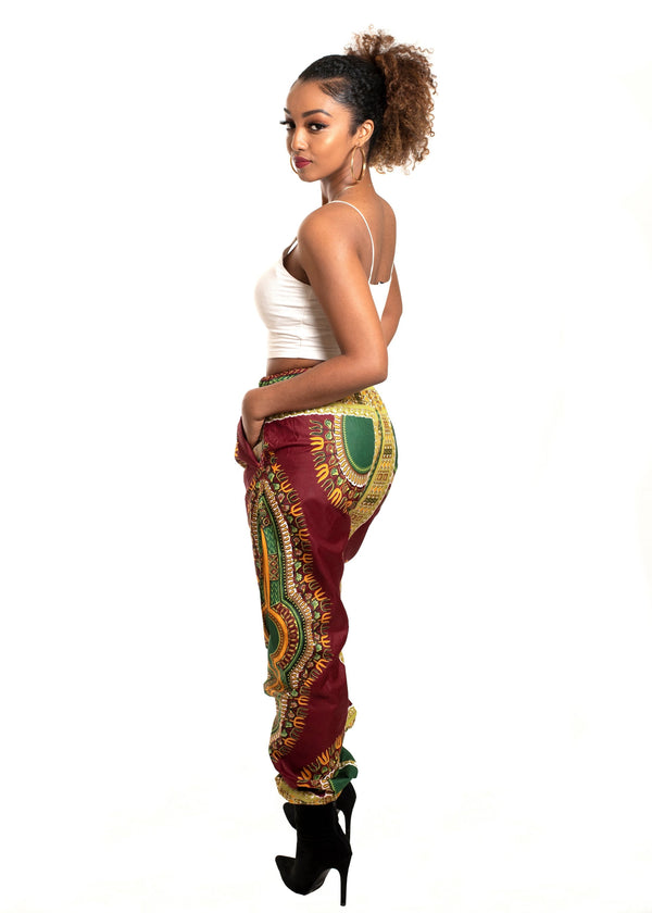 African Print Itohan Dashiki Jogger Pants - Oludan