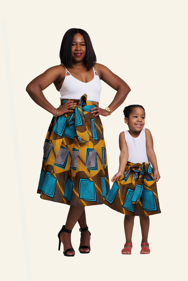 African Print Chidera Mommy and Me Skirts - Oludan