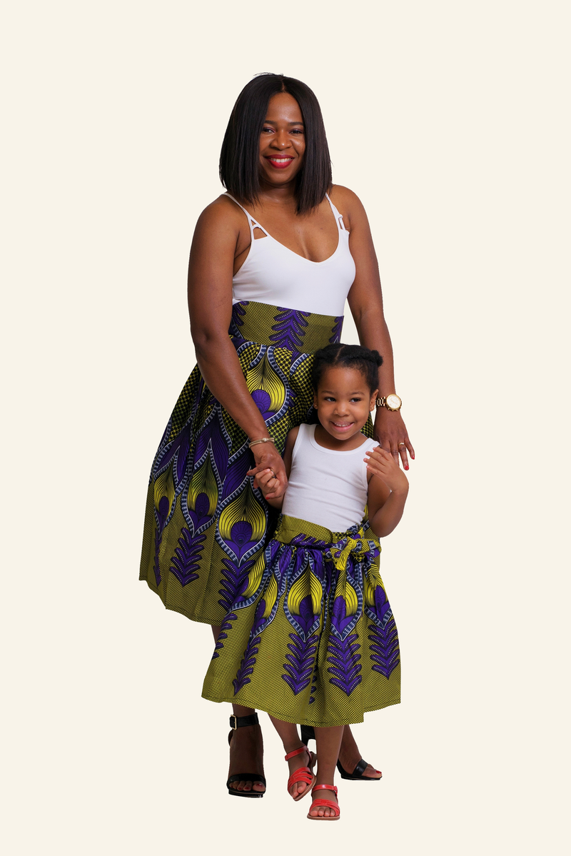 African Print Sere Mommy and Me Skirts - Oludan