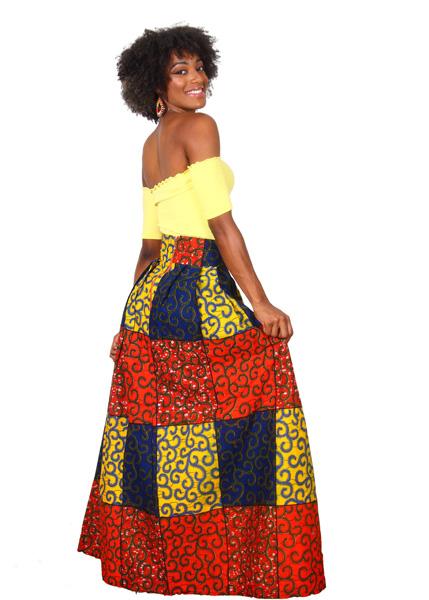 African Print Ifueko Maxi Skirt - Oludan