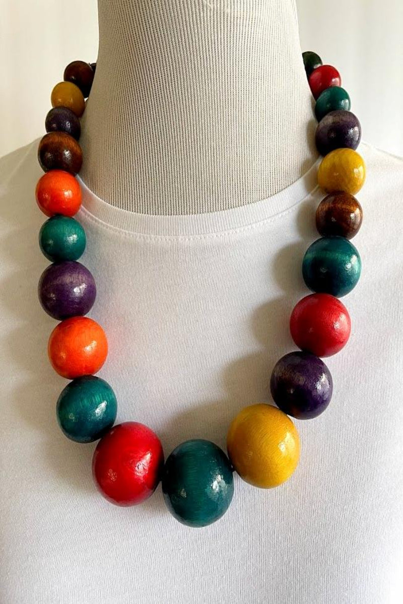 Nwanka Multicolor Wooden Necklace Set