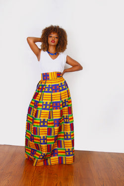 African Print Chinara Maxi Skirt - Oludan