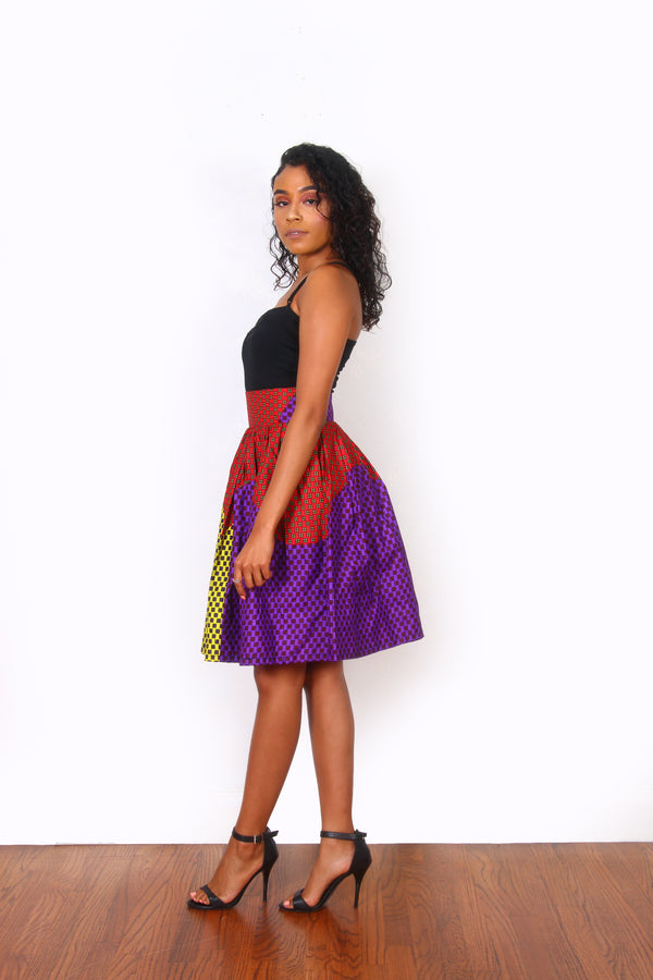 African Print Remi Midi Skirt - Oludan