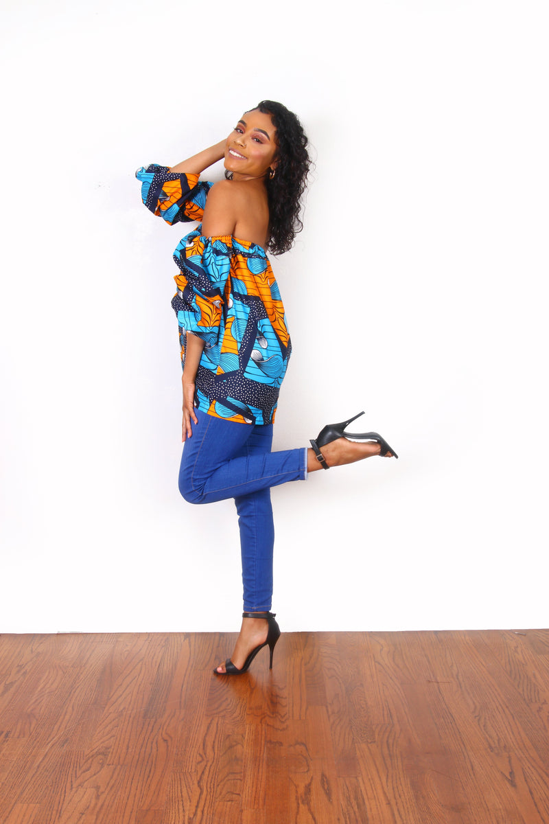 African Print Rashida Top - Oludan