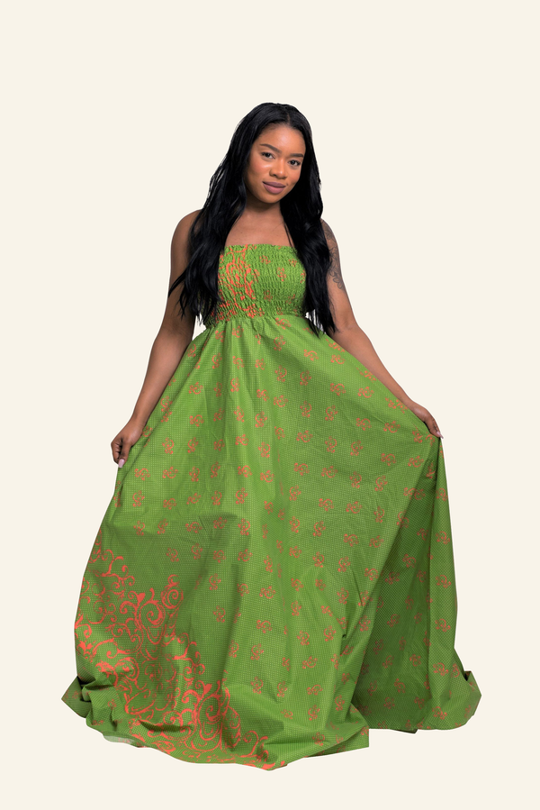 African Print Sikirat Maxi Dress - Oludan