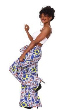 African Print Flora Palazzo Pants - Oludan