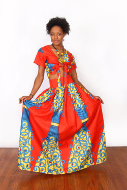 African Print Adesuwa Maxi Skirt - Oludan